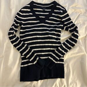 Tommy Hilfiger navy white striped sweater